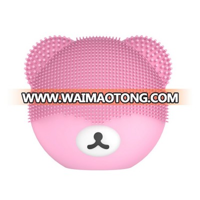 New Arrival OEM/ODM Waterproof Rechargeable Pink Facial Cleaning Silicon Brush